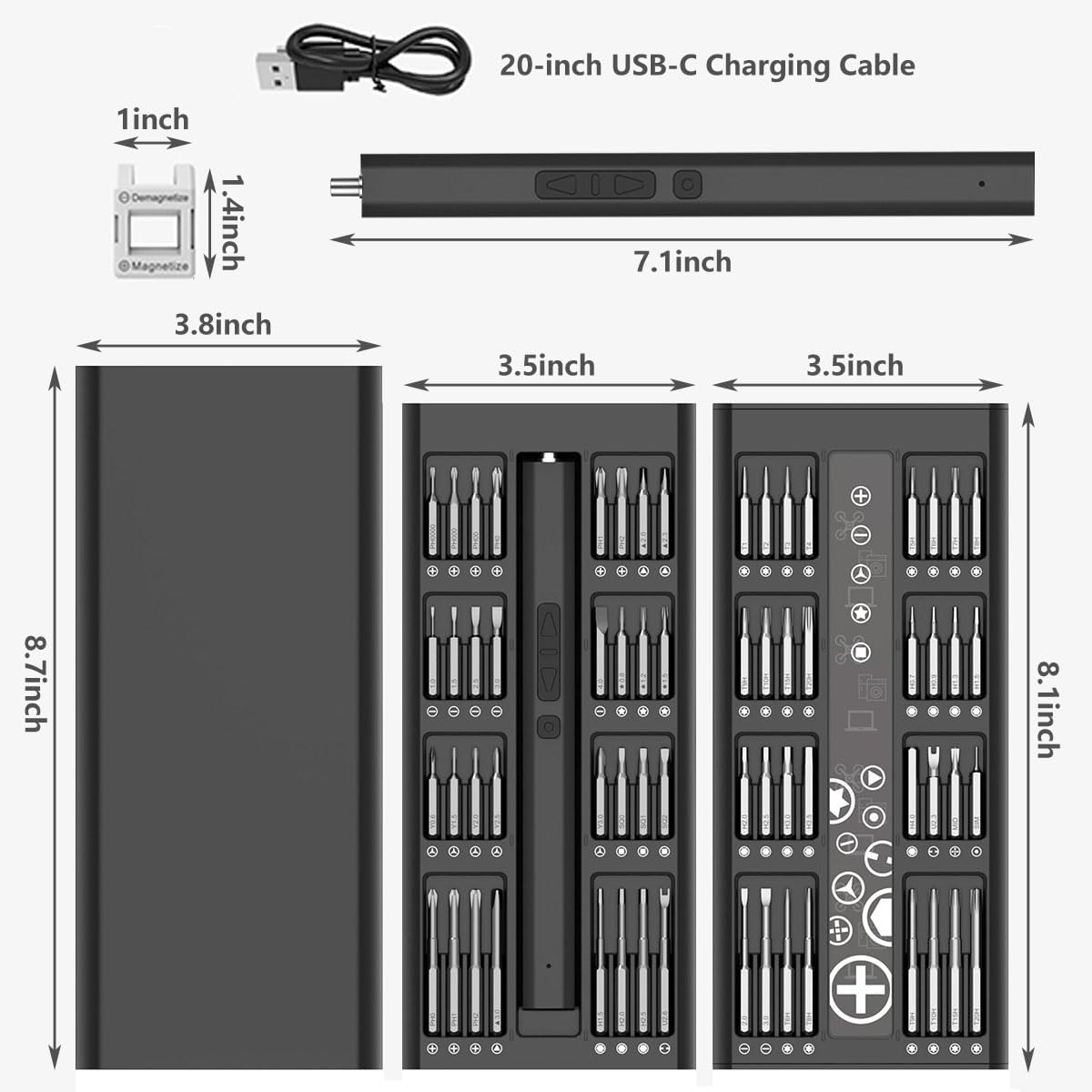 Mini Electric Screwdriver Set 3.7V Precision Electric Screwdriver Pop-up Magnet Box 66 in 1 Manual Electric Mobile Phone Computer Camera Drone Repair Tool