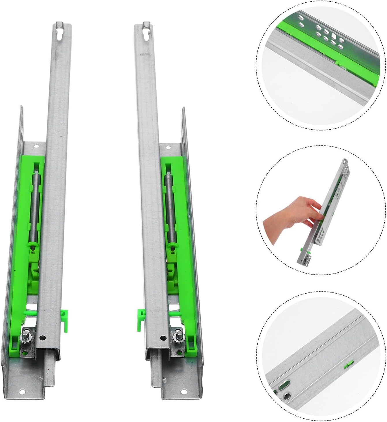 Silent Detachable Drawer Glides Rails Smooth Sliding Household Cabinet Drawer Slides Easy Installation Furniture Runners