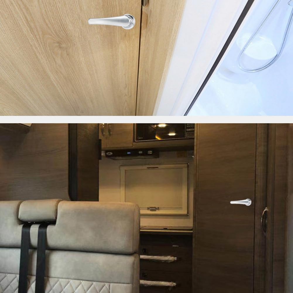 6X Cerradura de Puerta de Inodoro RV Cerradura de Puerta de Baño Cerradura de Manija de Pestillo de de Caravana Accesorios de RV