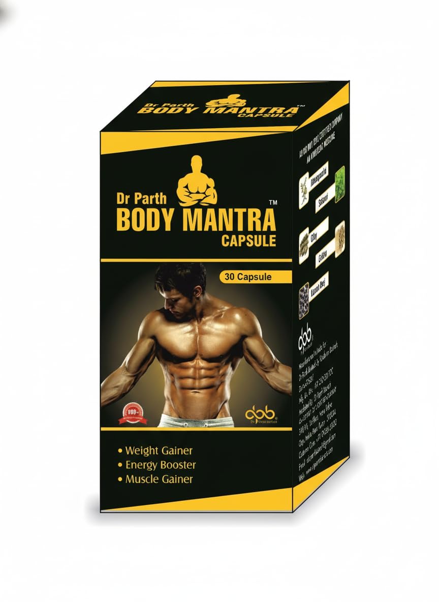 Dr. Parth Body Mantra Ayurvedic Herbal Capsules 30 Overall Health, Energy & Wellness, Natural Herbal Supplement for Men & Women, Immunity & Vitality Support