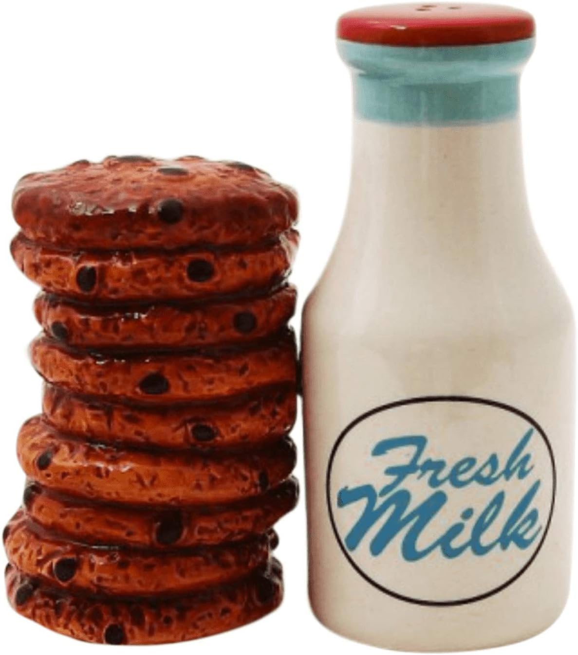 Pacific Giftware Milk and Cookies Lover Ceramic Magnetic Salt and Pepper Shakers