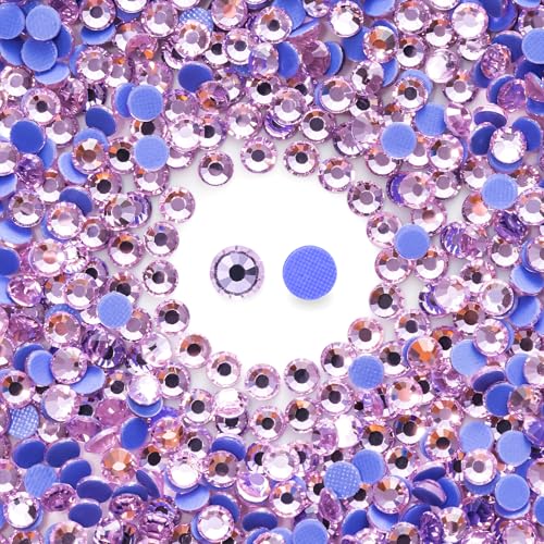 Image of Hotfix Rhinestones Bulk 3000PCS SS6 (1.9-2.1mm), Pink Glass Rhinestones for Clothes, Tumblers, Shoes DIY, Heat Transfer Flatback Gems for Crafts & Decoration