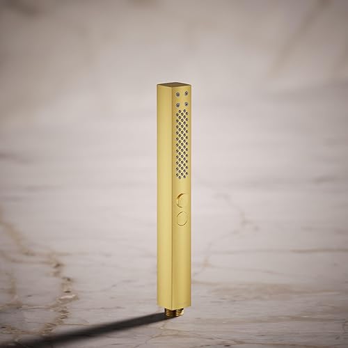 Miniatura 2 de KOHLER 21336-2MB Shift + Ducha de mano cuadrada de dos funciones, cabezal de ducha de mano con 2 ajustes de pulverización, 2.5 GPM, latón moderno