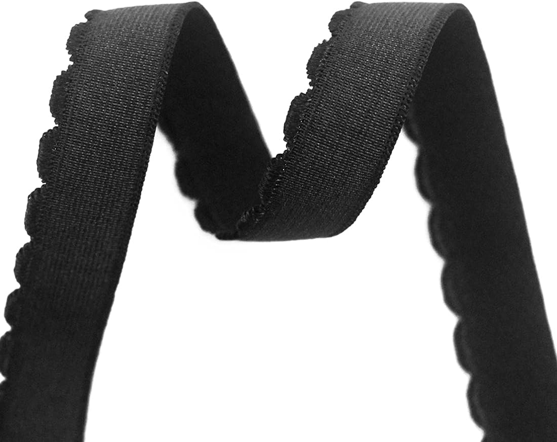 Bristlegrass 1/2 Inch Elastic for Sewing Waistband, 50 Yard Black Knit Wide Elastic for Sewing Elastic Ribbon and Flat Rope, Sewing Elastic DIY Elastic Bands (50 Yards 1/2" Black)