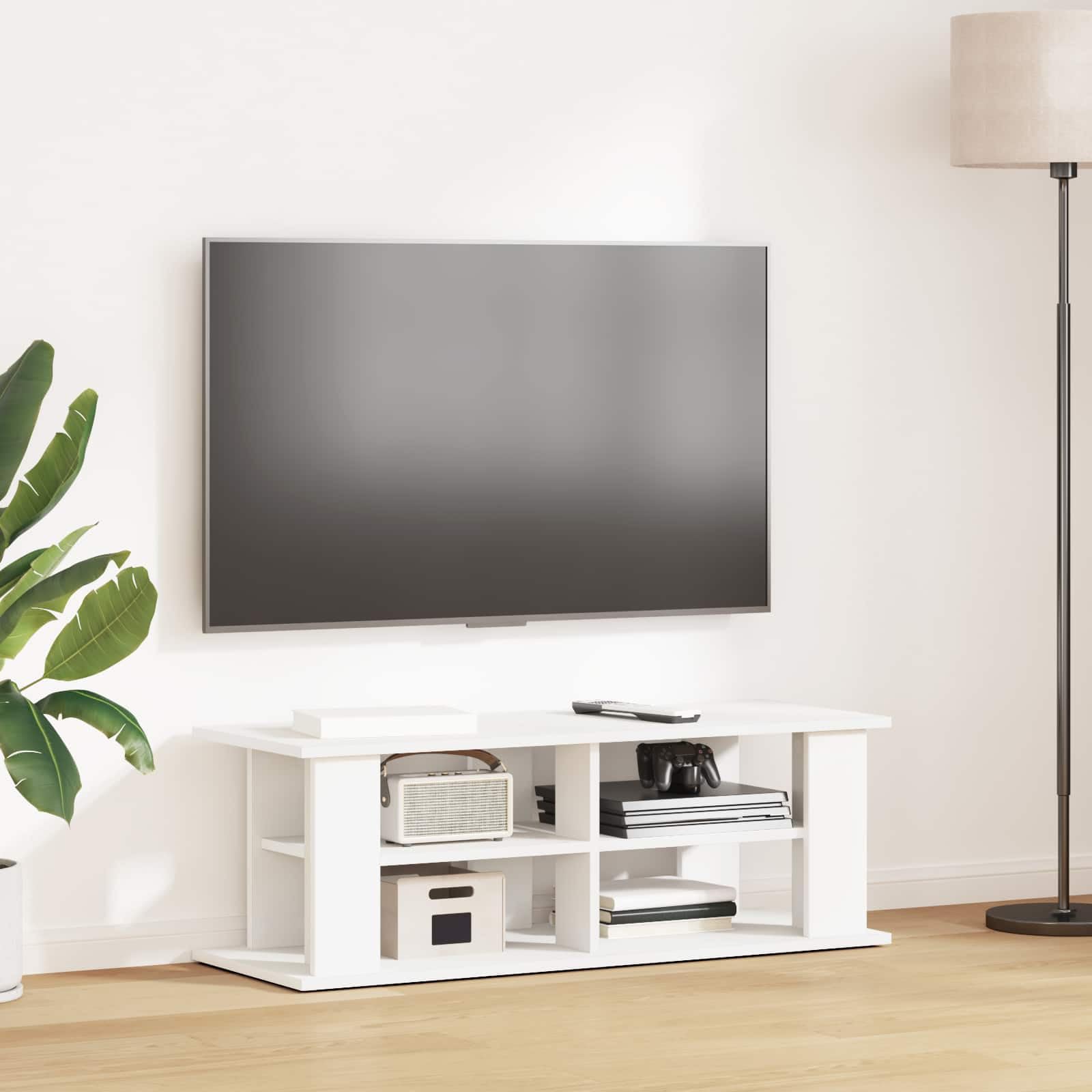 ホワイトテレビ台 モダンデザイン Amazon｜vidaXL テレビスタンド ホワイト 96 x 35 x 33.5 cm、リビング