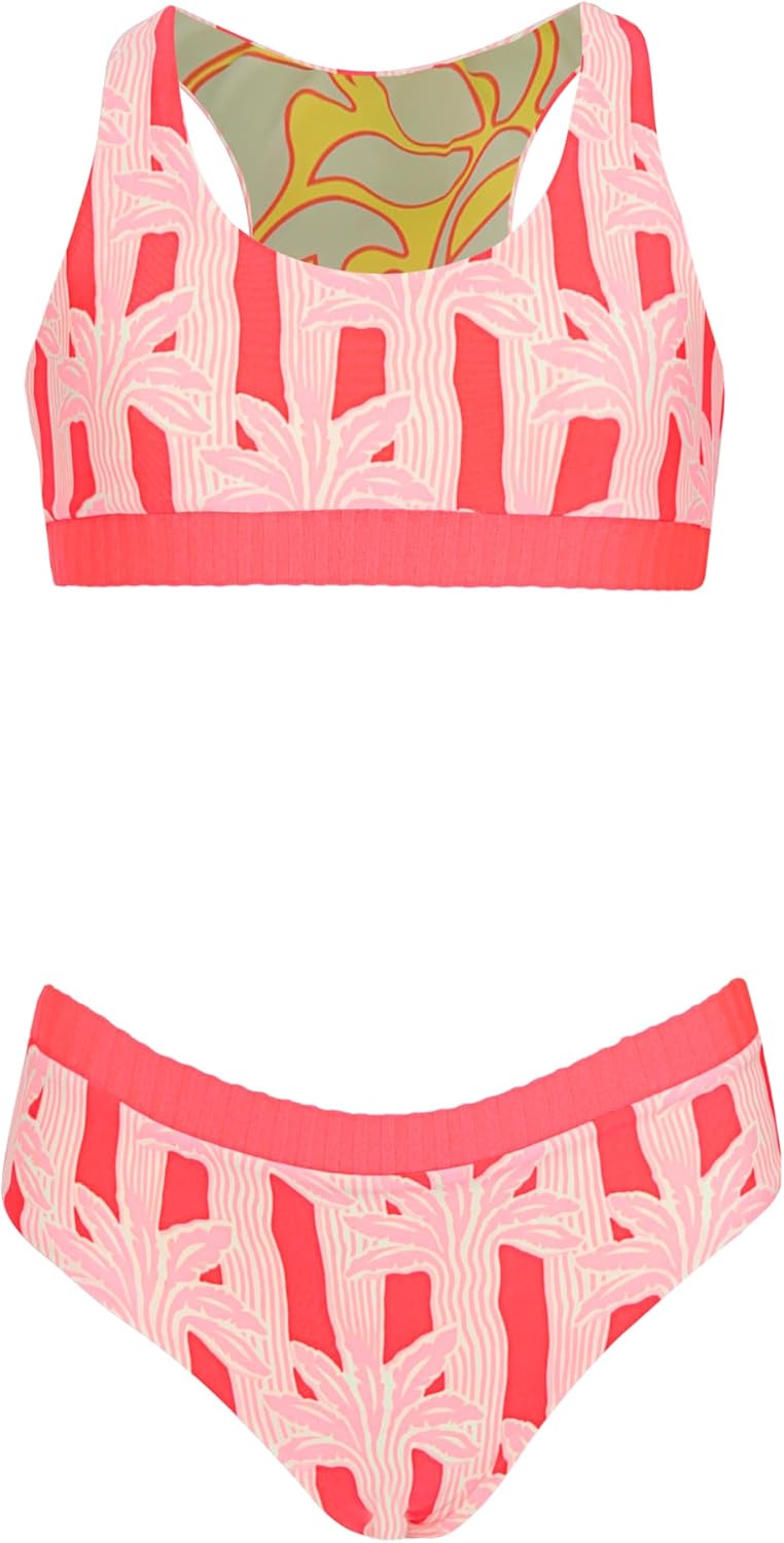 Maaji Girls' Palm Plantation Reversible Bikini Set