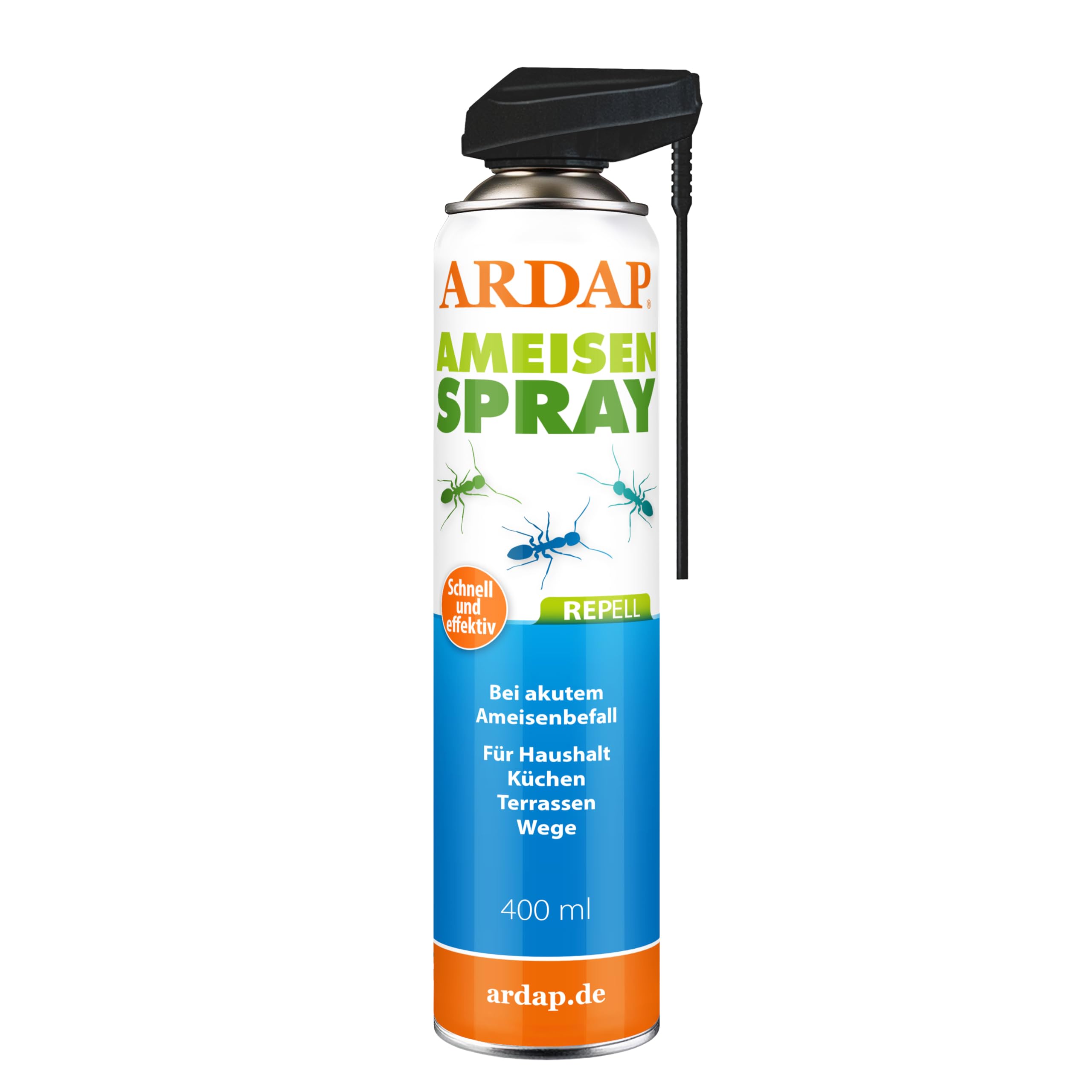 ARDAP Repell Ameisenspray 400ml - Ameisenspray außen & gegen Ameisen im Haus - Mittel gegen Ameisen - Ameisenmittel - Ameisen Spray bei akutem Ameisenbefall - Wirkt schnell & effektiv (PT19)