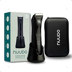 Aparador de pelos masculino íntimo da Nuudo elétrico à prova d'água com estojo e lâminas de cerâmica