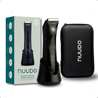 Aparador de pelos íntimo corporal masculino à prova d'água recarregável com case Nuudo