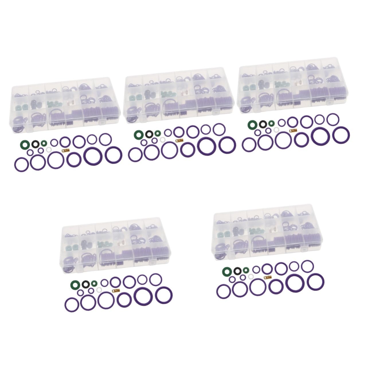 Gatuida 5sets Air Conditioning Rubber Seal Gasket Assortment Kit for Vehicle Maintenance and Repair Parts