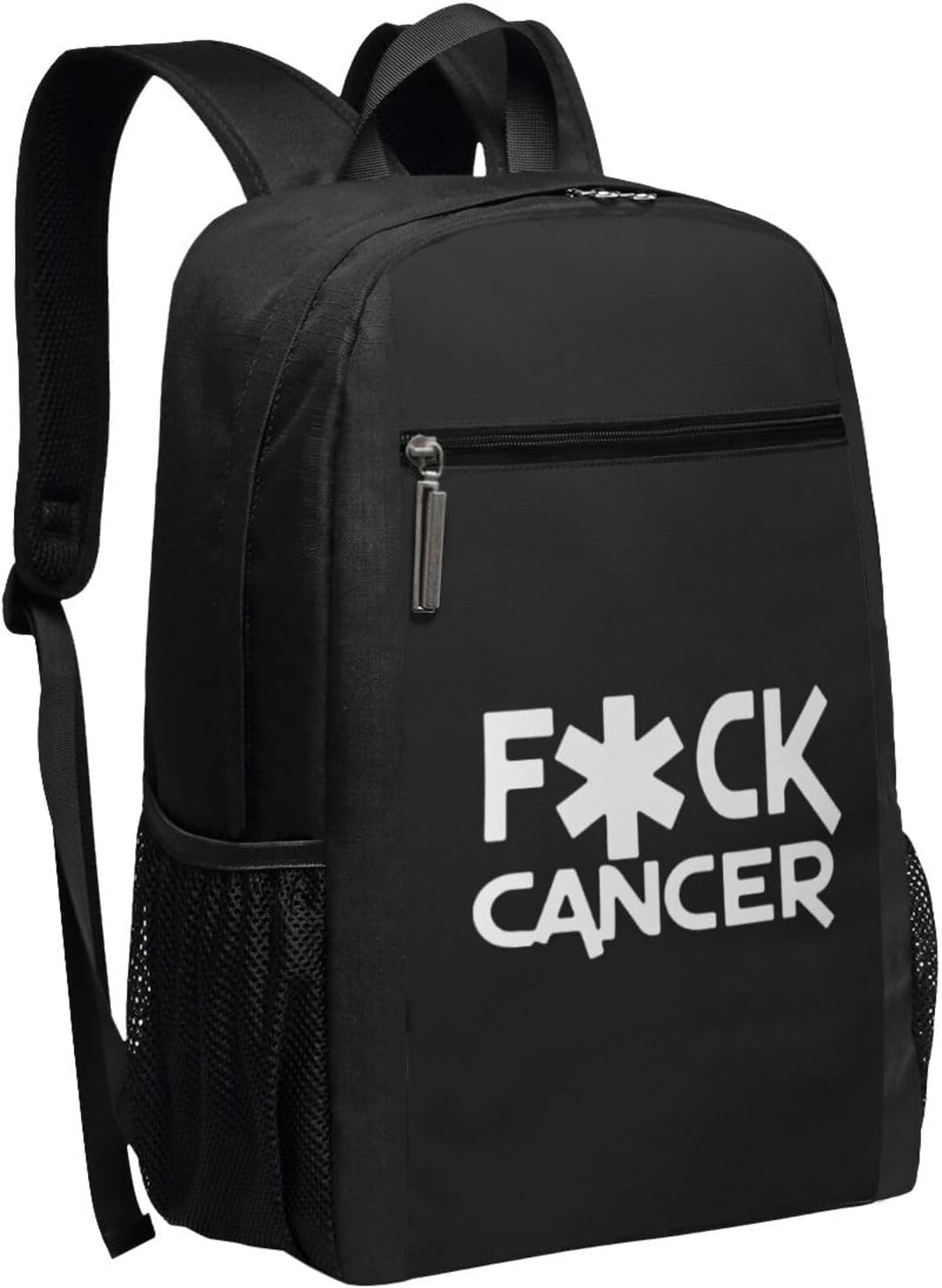 Fuck Cancers Backpack College Funny Laptop Backpack for Men & Women Fits 17 Inch Notebook, Travel Anti Theft Slim Sturdy Laptops Backpacks, Gift