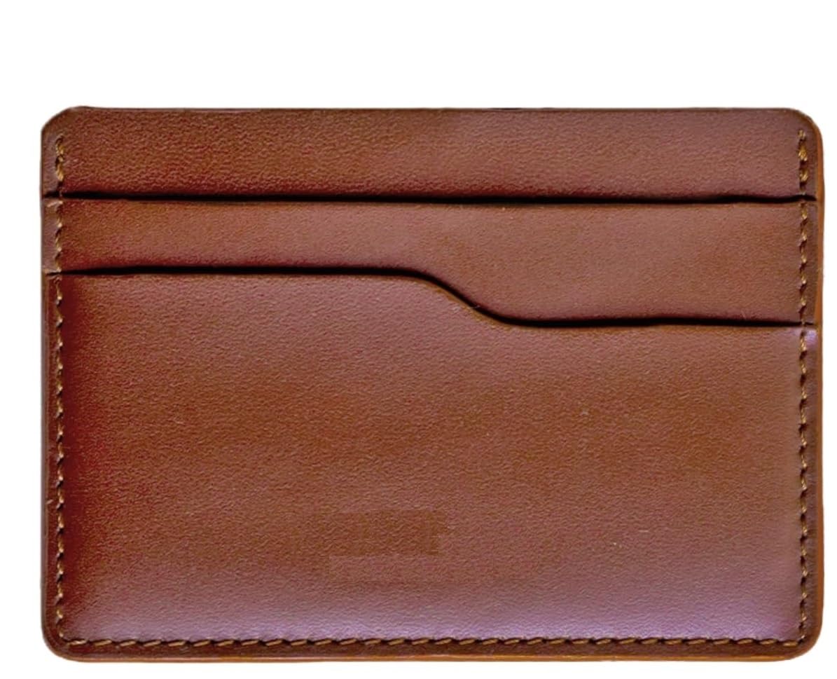 lusso pelle Leather Slim Card Holder Wallet for Men, Minimalist Credit Card Holder, Genuine Leather Stylish Card Wallet for Men, 3 Card Slot and Large Cash Compartment-picture-18