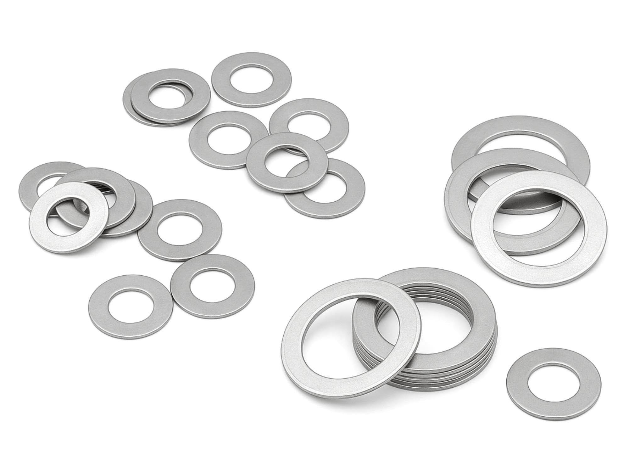 Passscheiben Sortiment 10x16mm 40tlg. Edelstahl DIN988 rostfrei 0,1mm - 0,5mm Scheibendicke Distanzscheiben Ausgleichsscheiben Set - rcbay