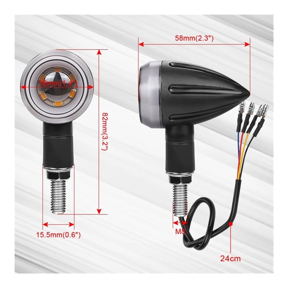 intermitentes led Para Motocicleta, Indicadores Tipo Bala, Luz