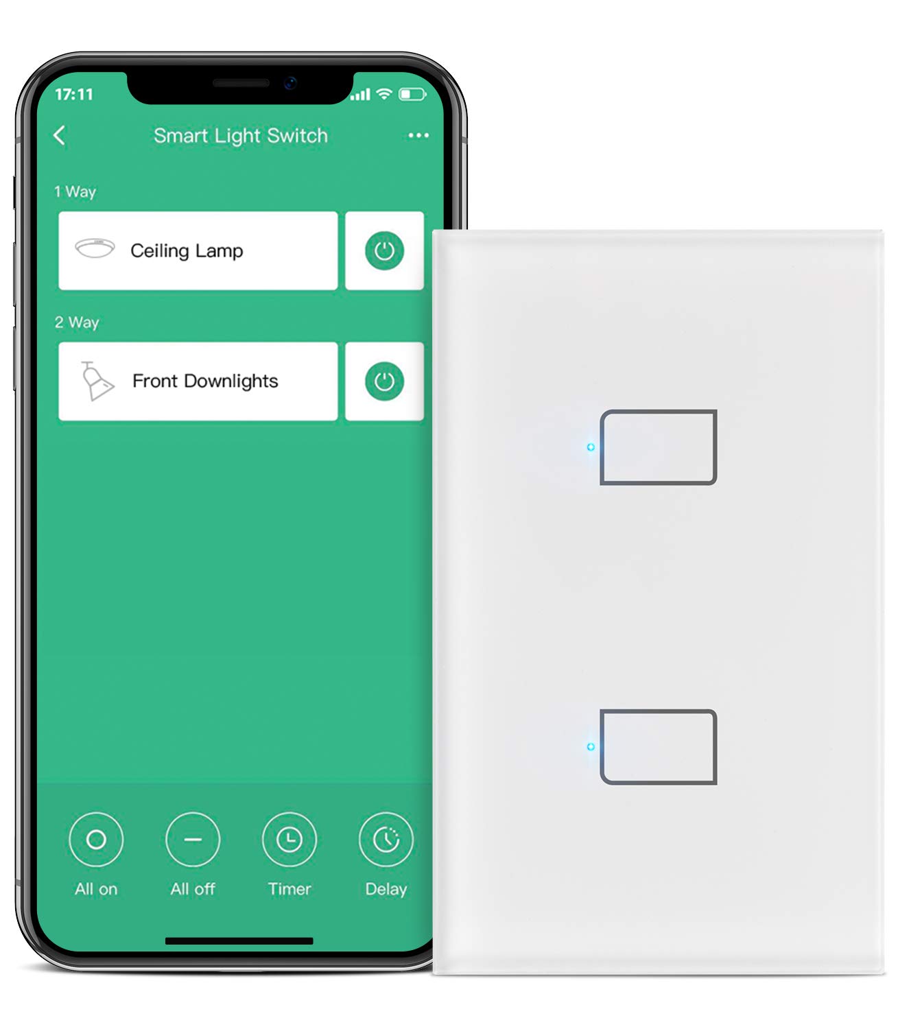 BroadLink Smart Light Switch with mobile app interface