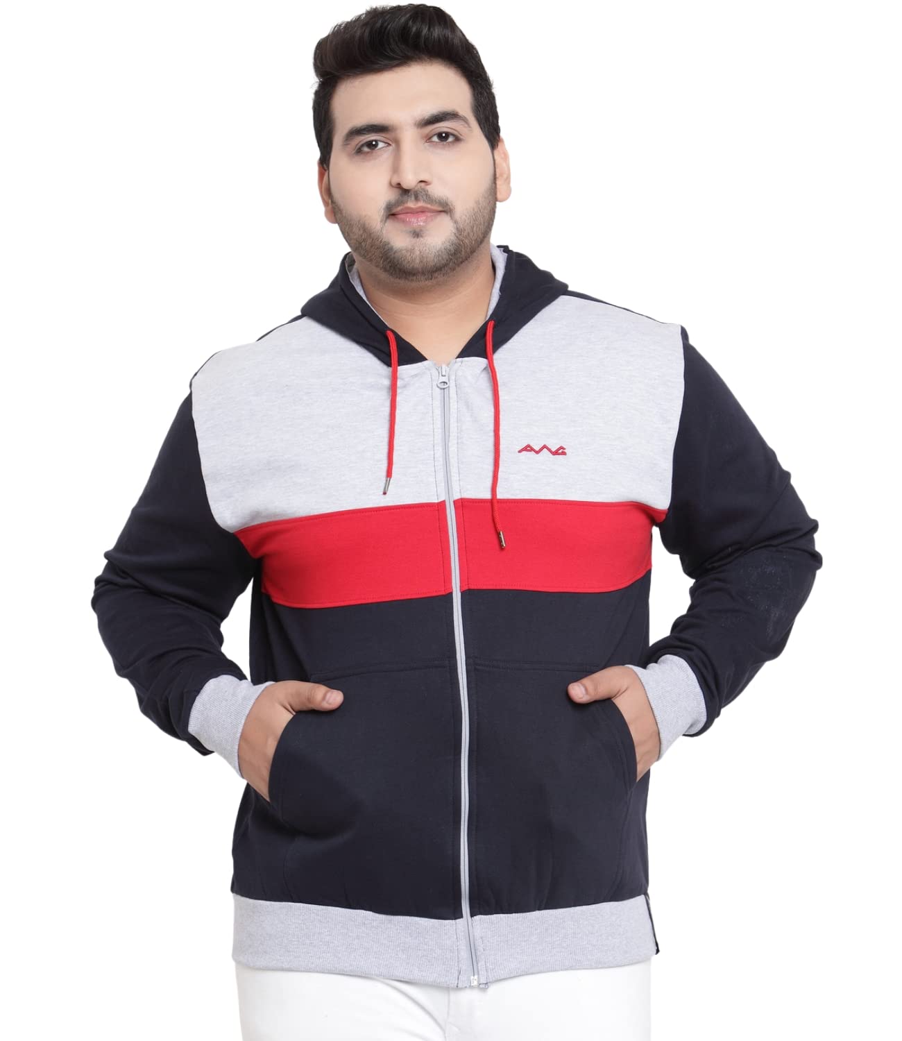 AWG ALL WEATHER GEARMen's Stylish Warm Sweatshirt with Hood, Cotton Hoodie for Men, Winter Wear, Fashionable Cold Weather Apparel for Outdoor Activities and Casual Wear