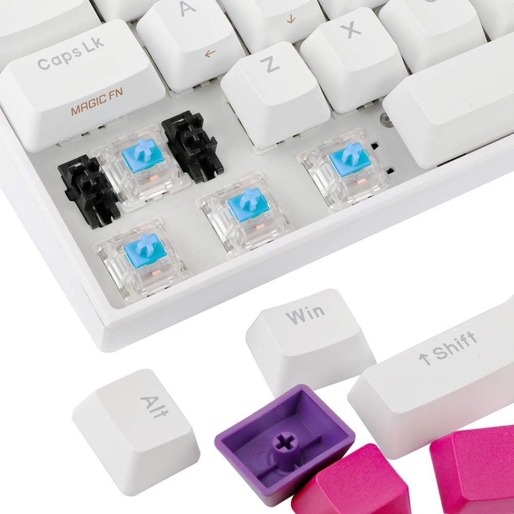 Hоttеѕt Sаlе EPOMAKER Anne Pro2 60% Bluetooth Mechanical Keyboard with RGB Backlit PBT Keycaps NKRO Programmable (Gateron Red Switch, White)