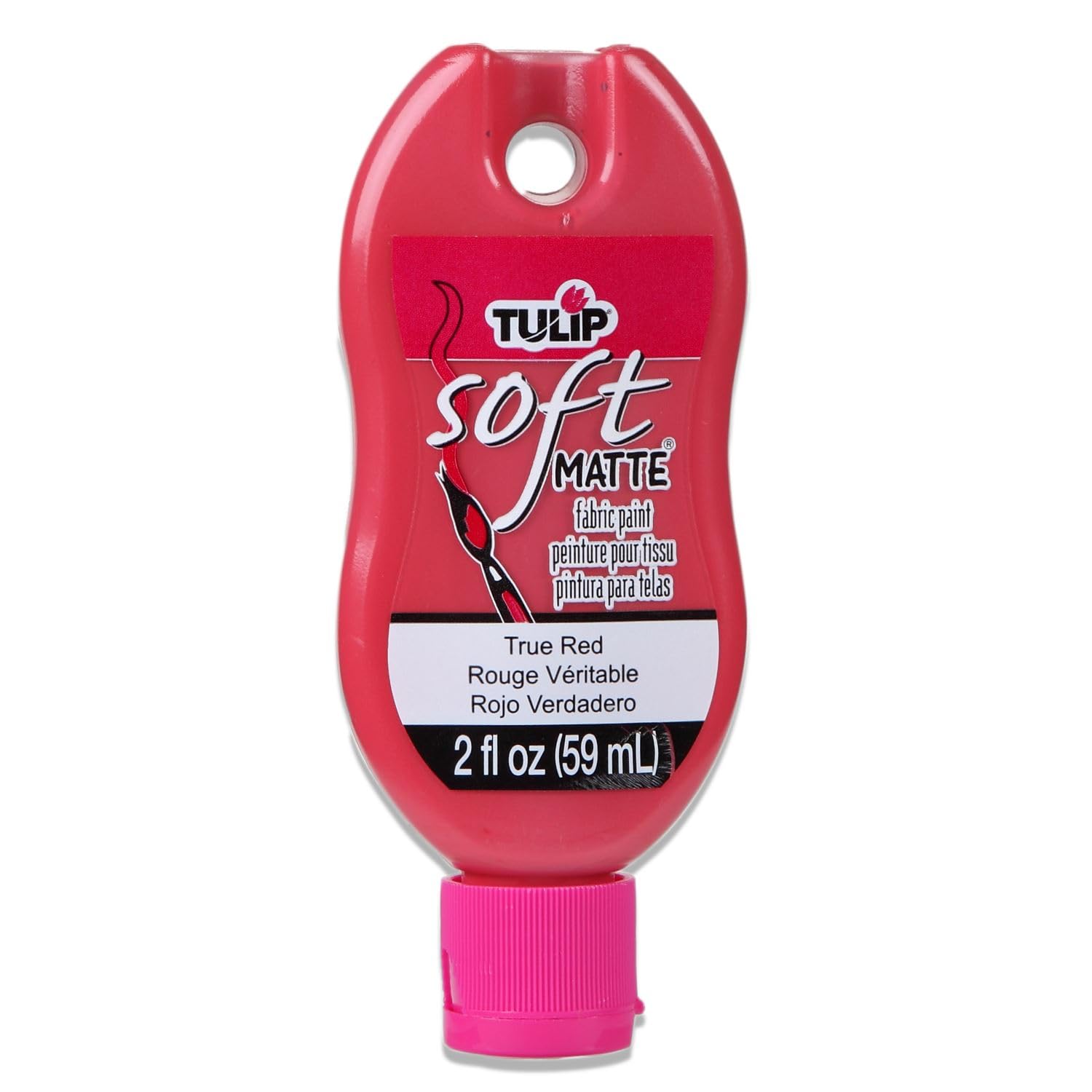 TULIP309-57 Soft Matte Fabric Paint 2oz, 2 Fl Oz (Pack of 1), True Red