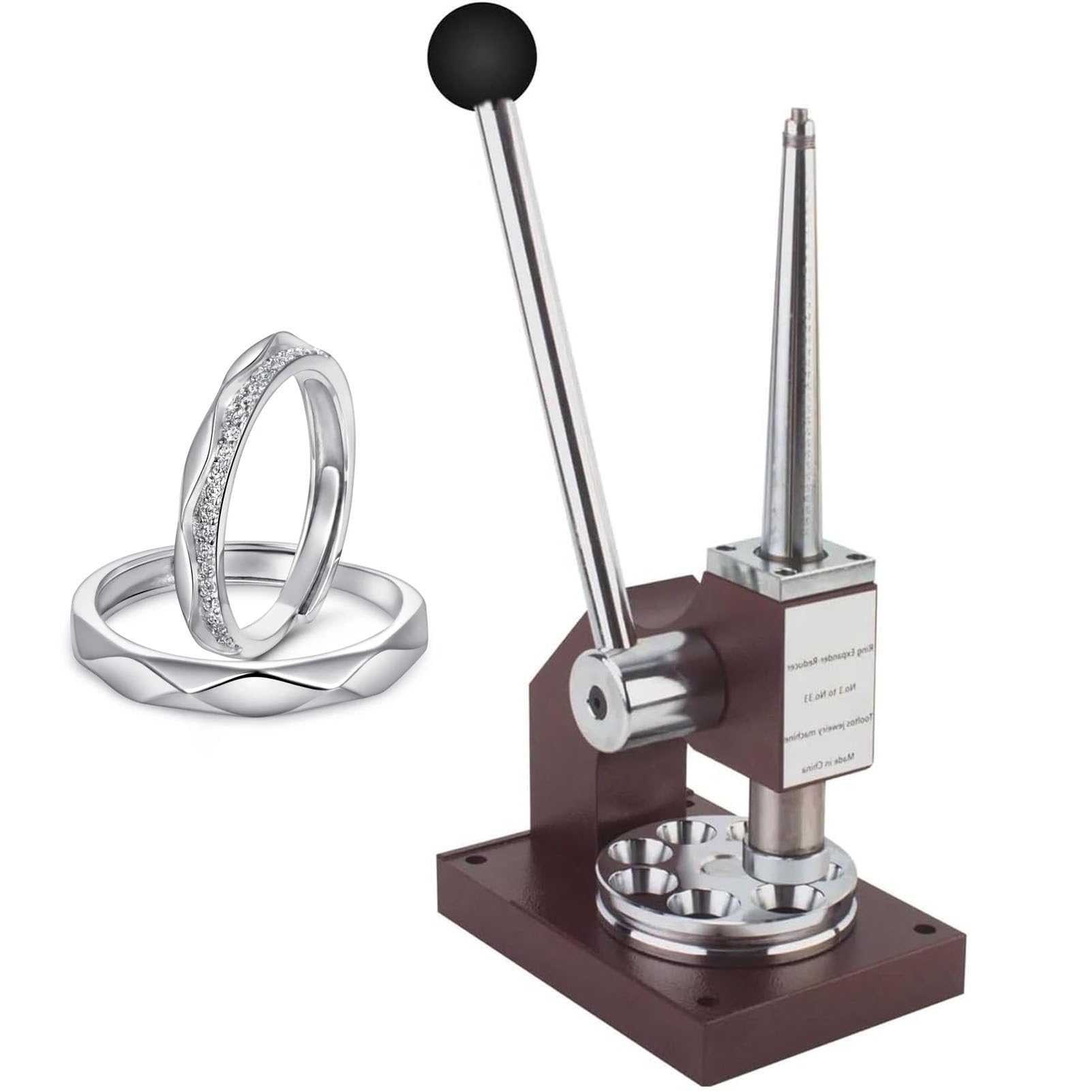 Extensor de anillos ajustable, reductor y ampliador, ajustador de tamaño de anillos para reparación de joyas, tamaño 12-33