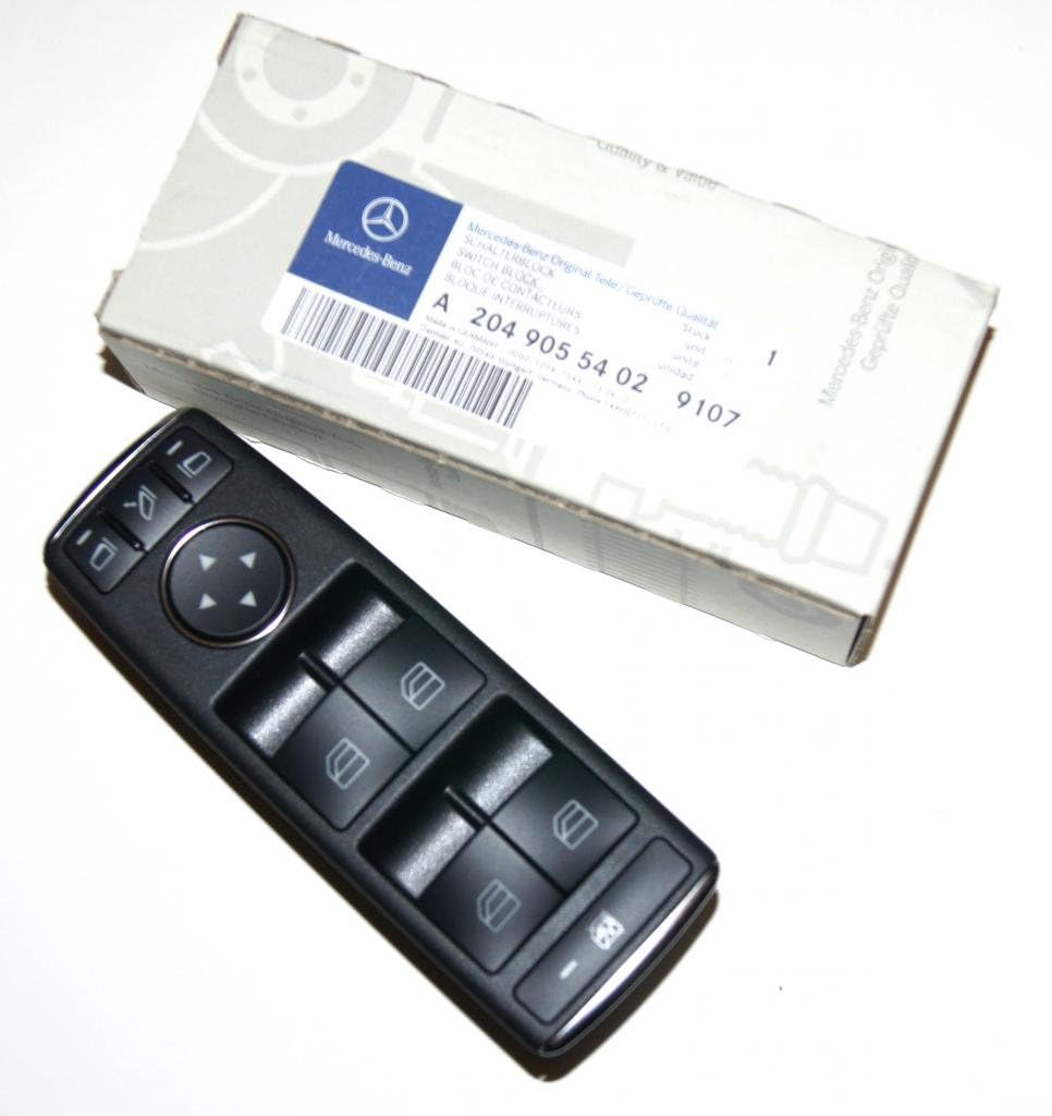 Mercedes-Benz Genuine OE A 204-905-5402-9107 - Driver Door Window Master Switch Block