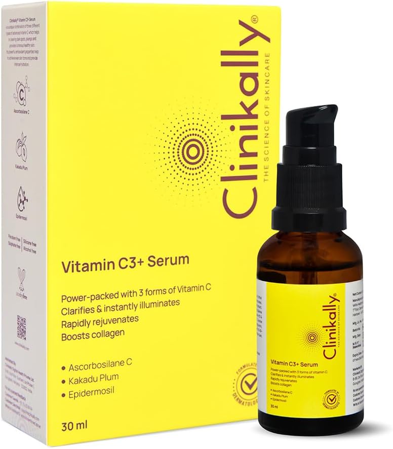 Vitamin C Serum | Enhances Skin Radiance, Fades Dark Spots | 3-in-1 Vitamin C Complex | Men & Women | All Skin Types | 30 ml