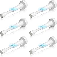 Vista 13 de Tope de puerta ajustable, tope de puerta de aluminio de 3.07 a 4.45 pulgadas para parte inferior de la puerta, tope de puerta negro mate para pared