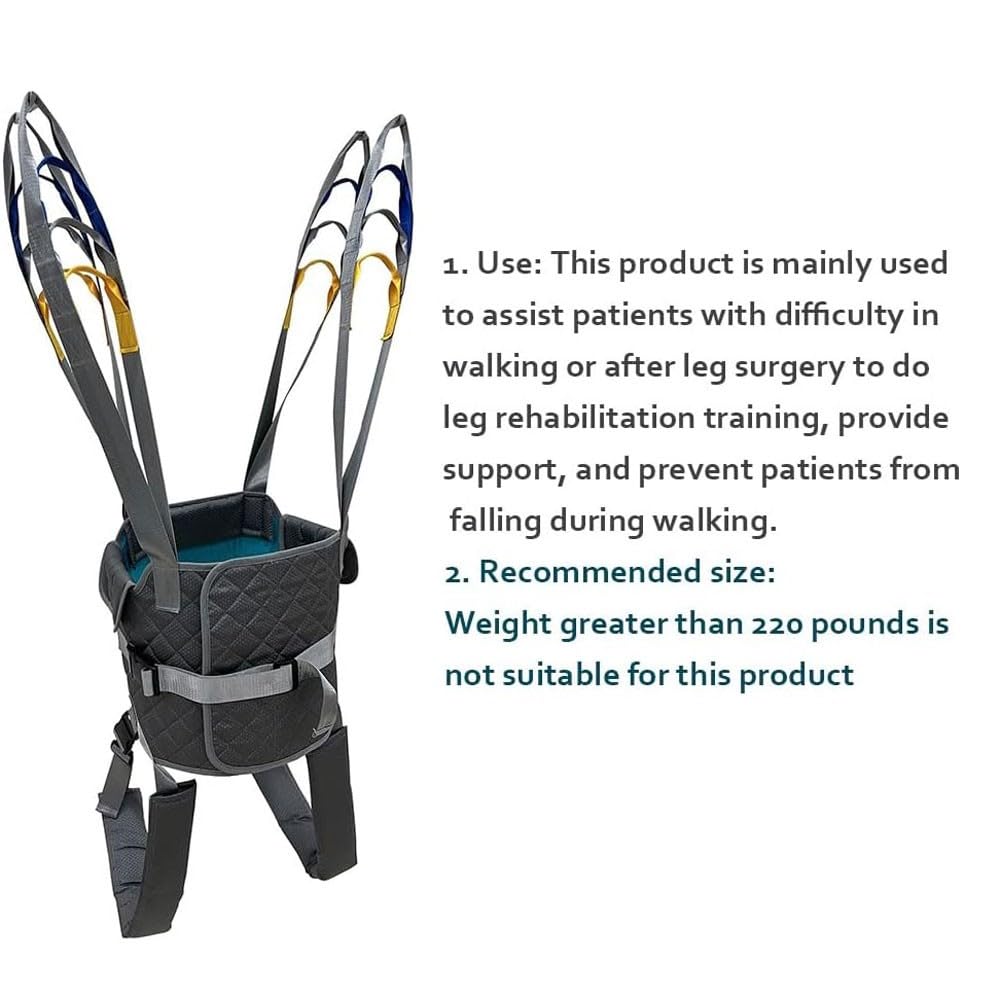 Arnés Elevación Paciente Cuerpo Completo, Grúa De Paciente, Eslinga De Elevación con Accesorios De Bucle,Estar De Pie para Entrenamiento De Apoyo para Caminar L