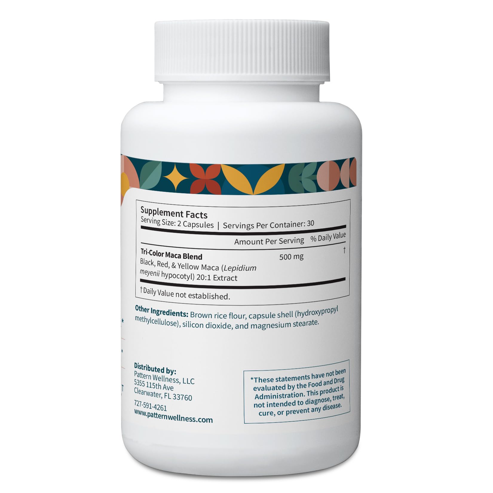 Pattern Wellness Maca Root Supplement – 60 Vegan, Non-GMO Capsules — Amazon image 3