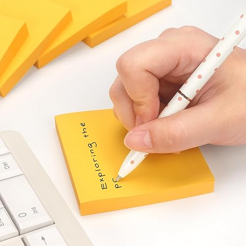 Miniatura 7 de Sticky Notes - Bloc de notas autoadhesivas de 3 x 3 con 6 colores brillantes, fácil de publicar para oficina, escuela, hogar, 6 blocs por paquete,