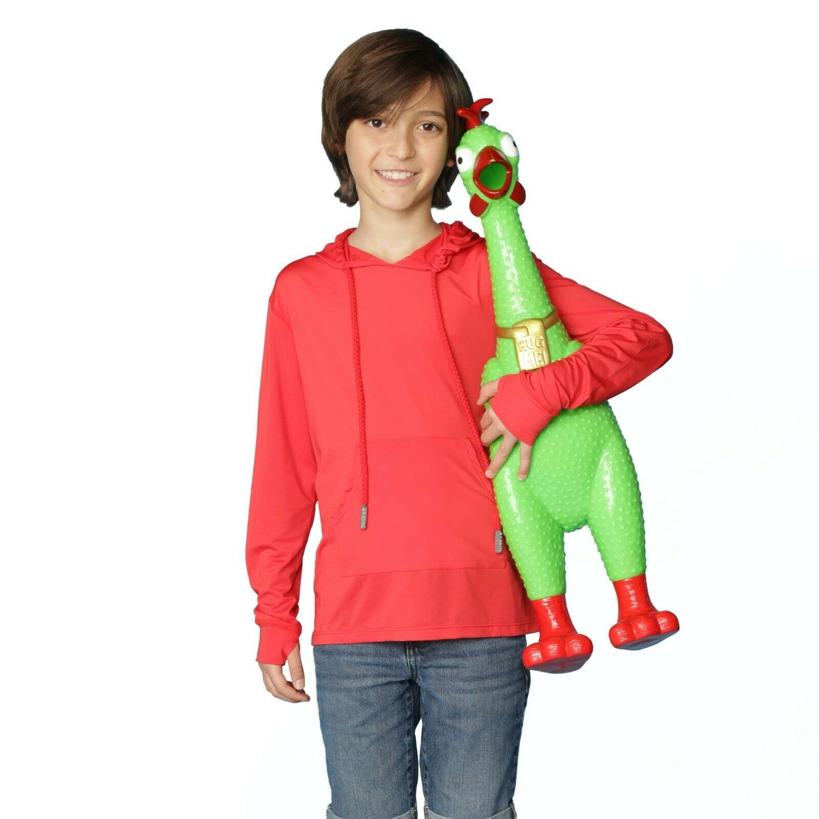 Animolds Hug Me Giant Rubber Chicken- Huge Screaming Rubber Chicken Toy for Kids Novelty Extra Large