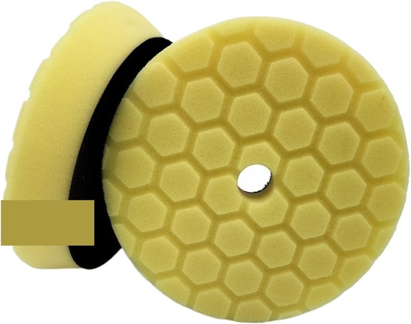 5/6 Inch Car Polishing Pad Sponge Buffing Waxing Clean Polish Buffer Drill Wheel Polisher Removes Scratches Repair(Yellow x 2pcs,6 Inch Backer)