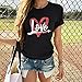 Imagen de Camiseta para mujer con estampado de San Valentín para parejas como regalo romántico con manga corta diseño a juego