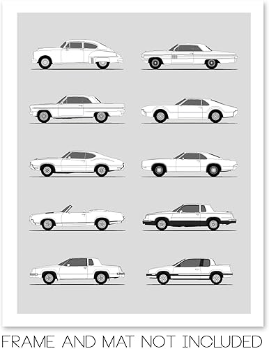 Miniatura 20 de Handmade Poster compatible with Chevy Print Wall Art Handmade Decor of the Best of Chevy Generations History Evolution 8x10" (Unframed) Satin Print