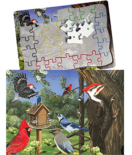 Keeping Busy Around The Bird Feeder 35 Piece Sequenced Jigsaw Puzzle Engaging Activities/Puzzles/Games