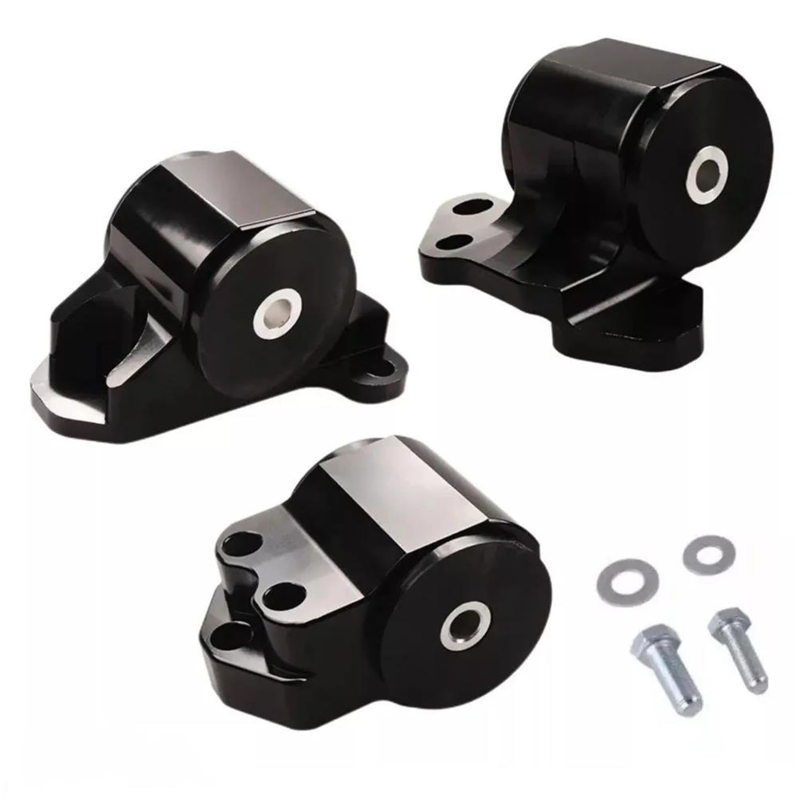 Youzka Black 3-Bolt Car Engine Mount Accessories For Civic Eg6 1992-1995 & Dc2 For Integra 1990-2001 Kits(Black)