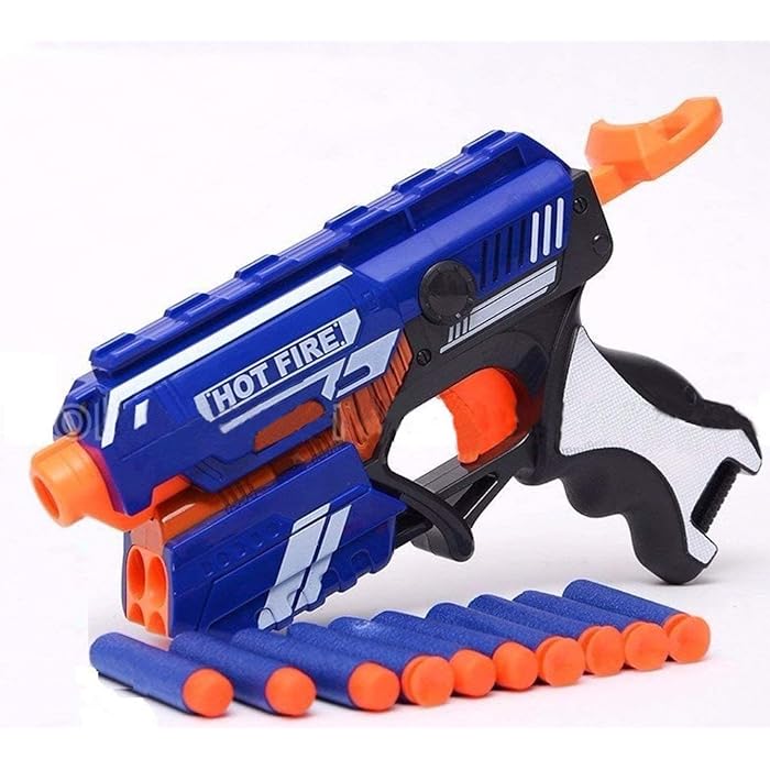 Buy Paldibi Hot Fire Toy Gun with 10 Foam Bullets & Light Toy Guns, Durable and Safe Design