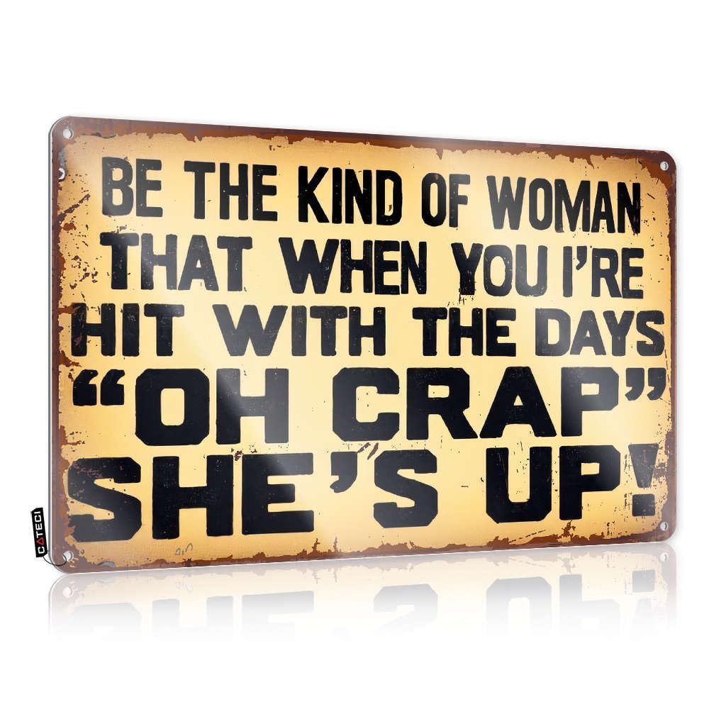 Be The Kind Of Woman Beautiful Statue - Funny Vintage Signs Rules Hanging Wall Decor(30X40CM)