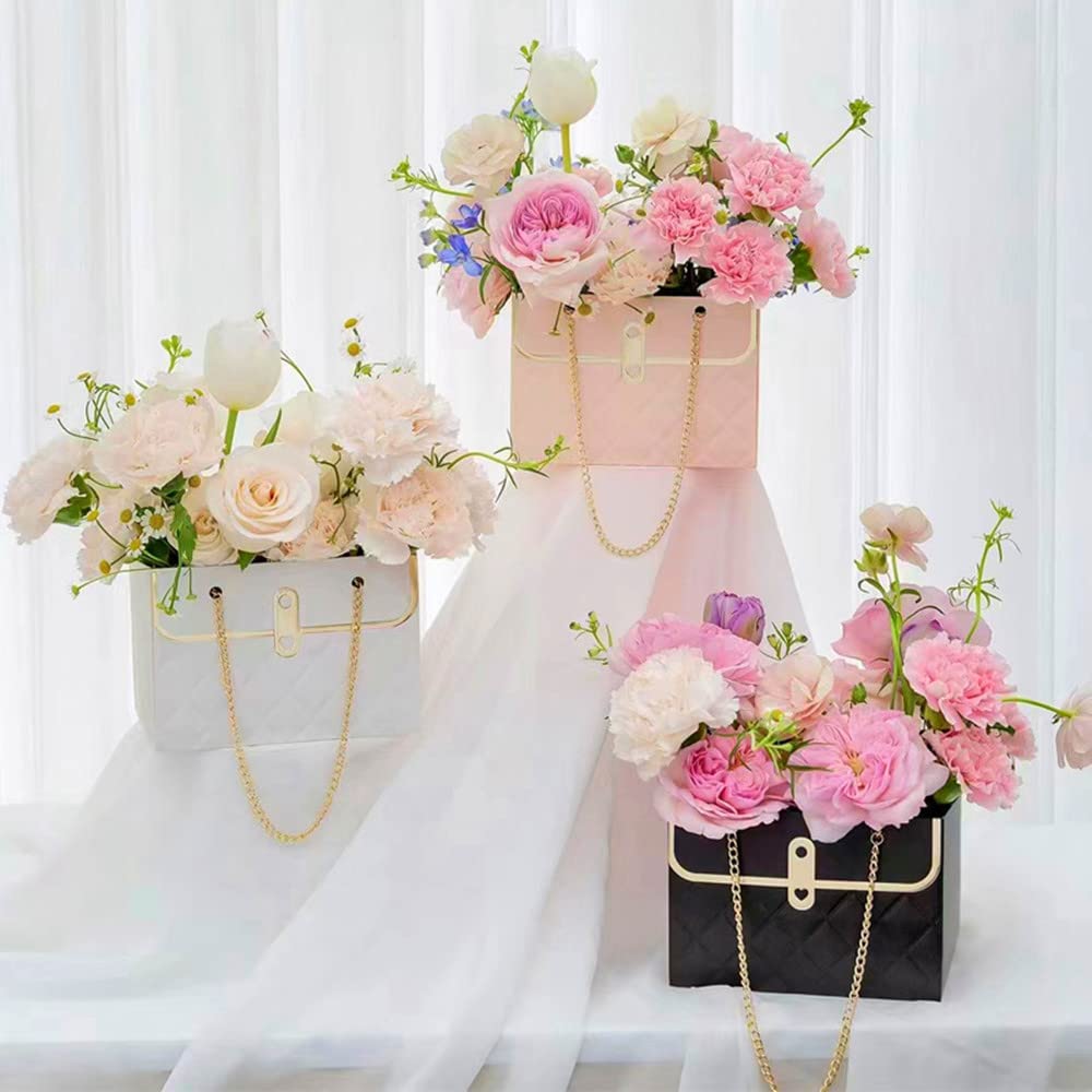 30 Boîtes De Présentation Pour Bouquets De Fleuriste - Carton épais, 6 Couleurs, 25 Cm De Haut, Livrées à Plat
