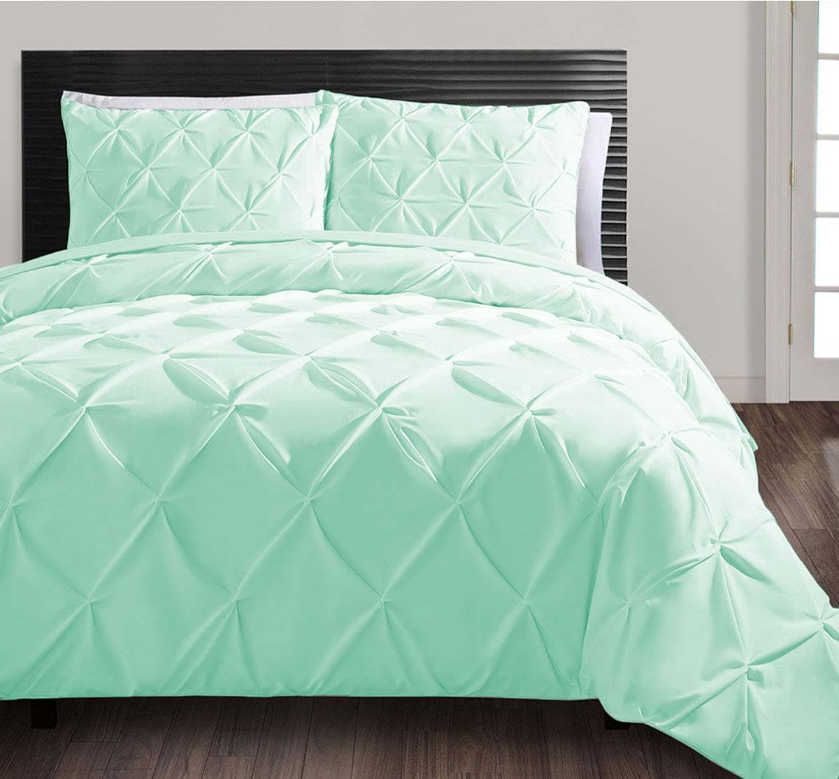 Copripiumino Queen Size In Cotone Egiziano 600 Fili – SBI Bedding – Set Da 3 Pezzi Bianco Con Cerniera E Lacci – Morbido E Traspirante - 2
