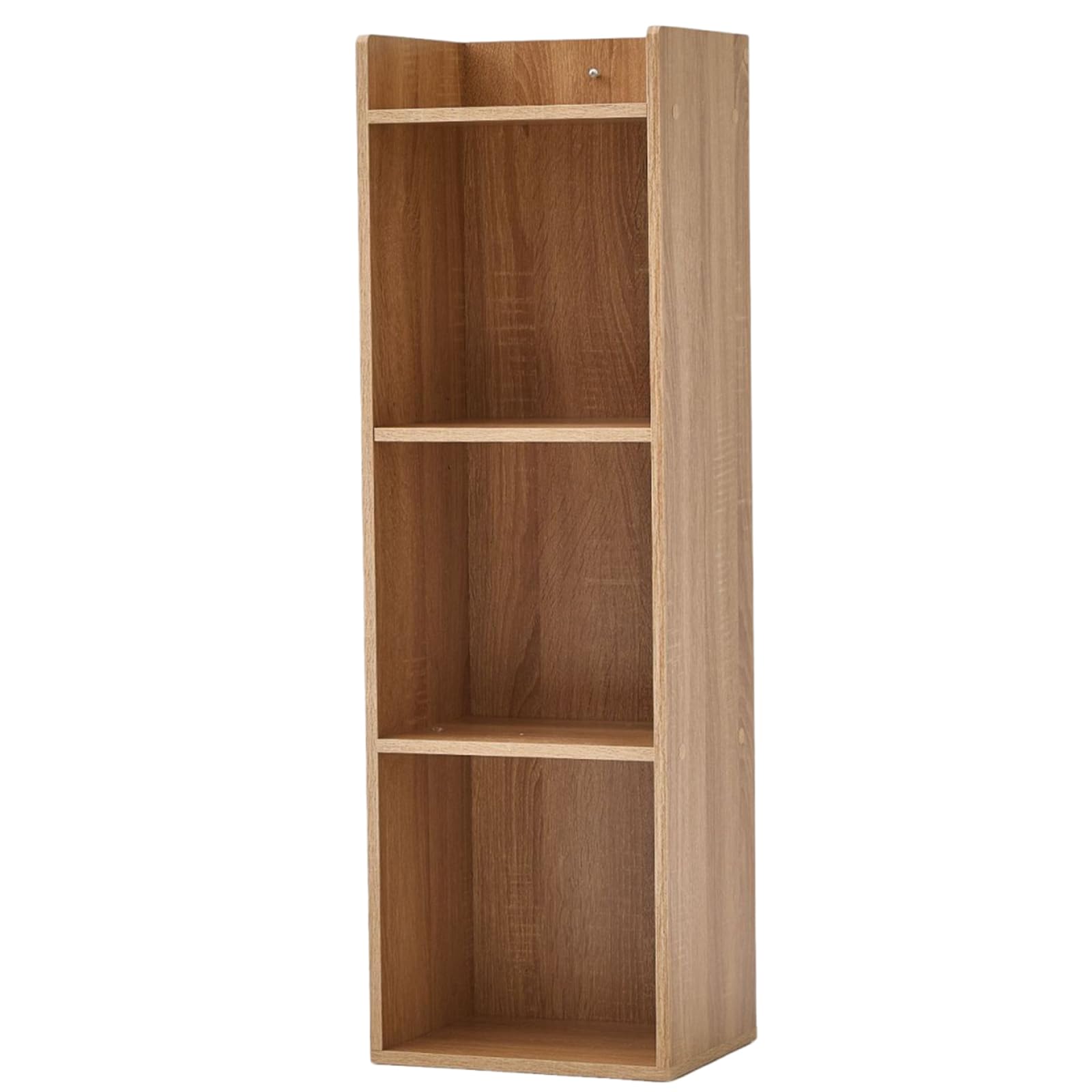 Wysoki wąski drewniany regał na książki, 30 cm szerokości, podłogowy, sufitowy, regał z regulowanymi półkami, 3-poziomowy schowek do sypialni, salonu, gabinetu, kuchni, stylowy