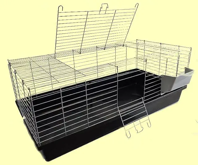 Neues Modell Hasenkäfig 120cm - Käfig für Ratten, Kaninchen & Meerschweinchen