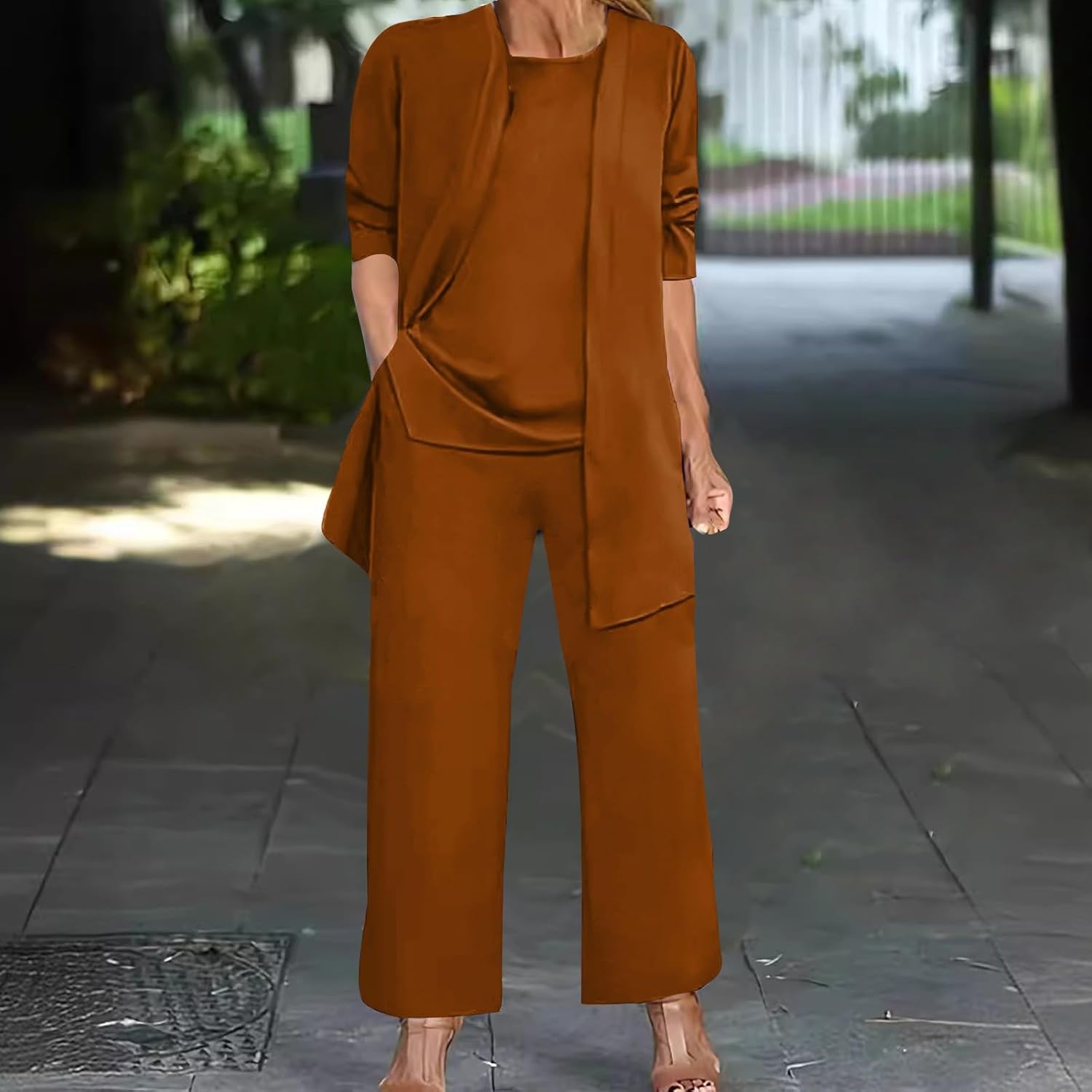 Mother of The Bride Pant Suits 3Pcs Elegant Wedding Formal Outfit Set Evening Gown for Women