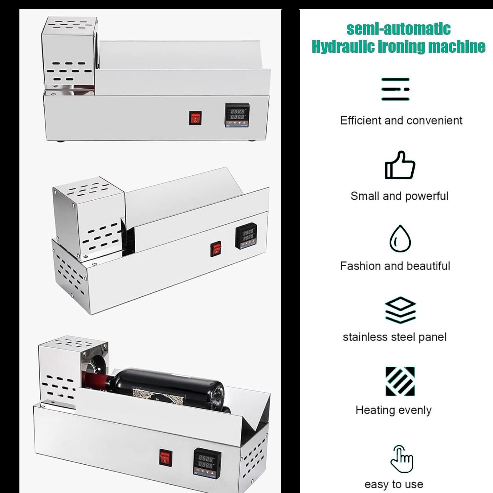 Termoretráctil, sellador eléctrico de cápsulas con pantalla digital, calefacción de cerámica, para botellas de vino de menos de 80 mm