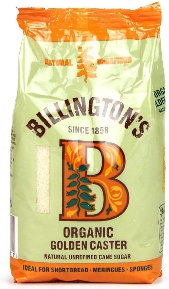 Billingtons Organic Golden Caster Sugar 500g-2 Pack