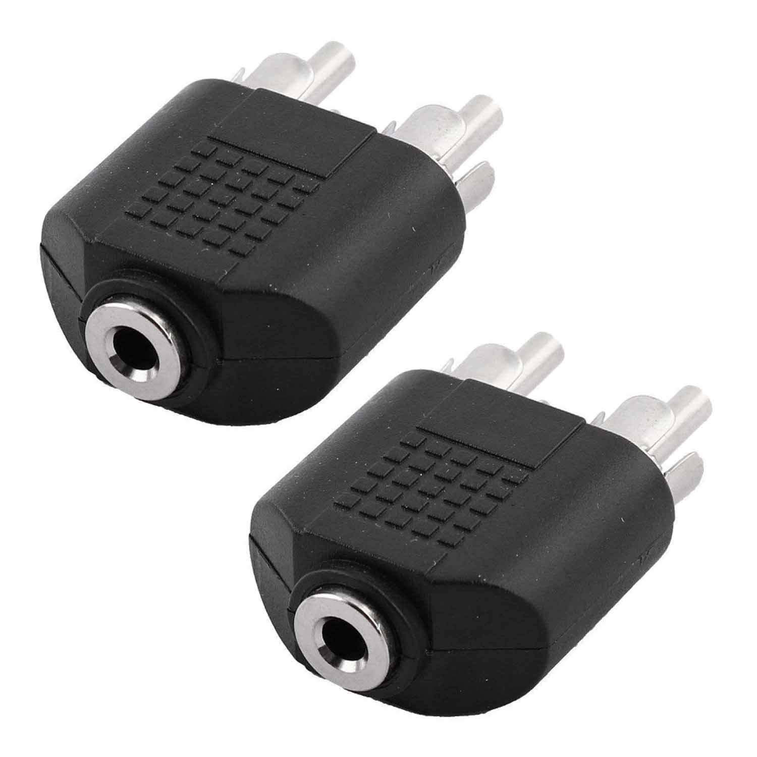 LipiWorld® 2 RCA Male to 3.5 mm Aux Stereo Female Jack Connector Y Splitter Adaptor Jack (Pack-2 2RCA M to 3.5mm F)-image-45