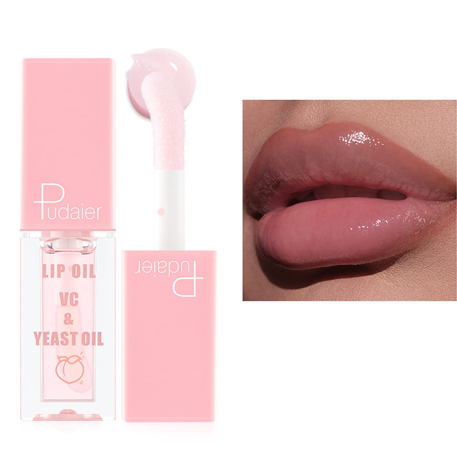 Buy Lip Oil PEACHFlavored, Lip Gloss Clear Fresh Lip Oil ,Clear Lip