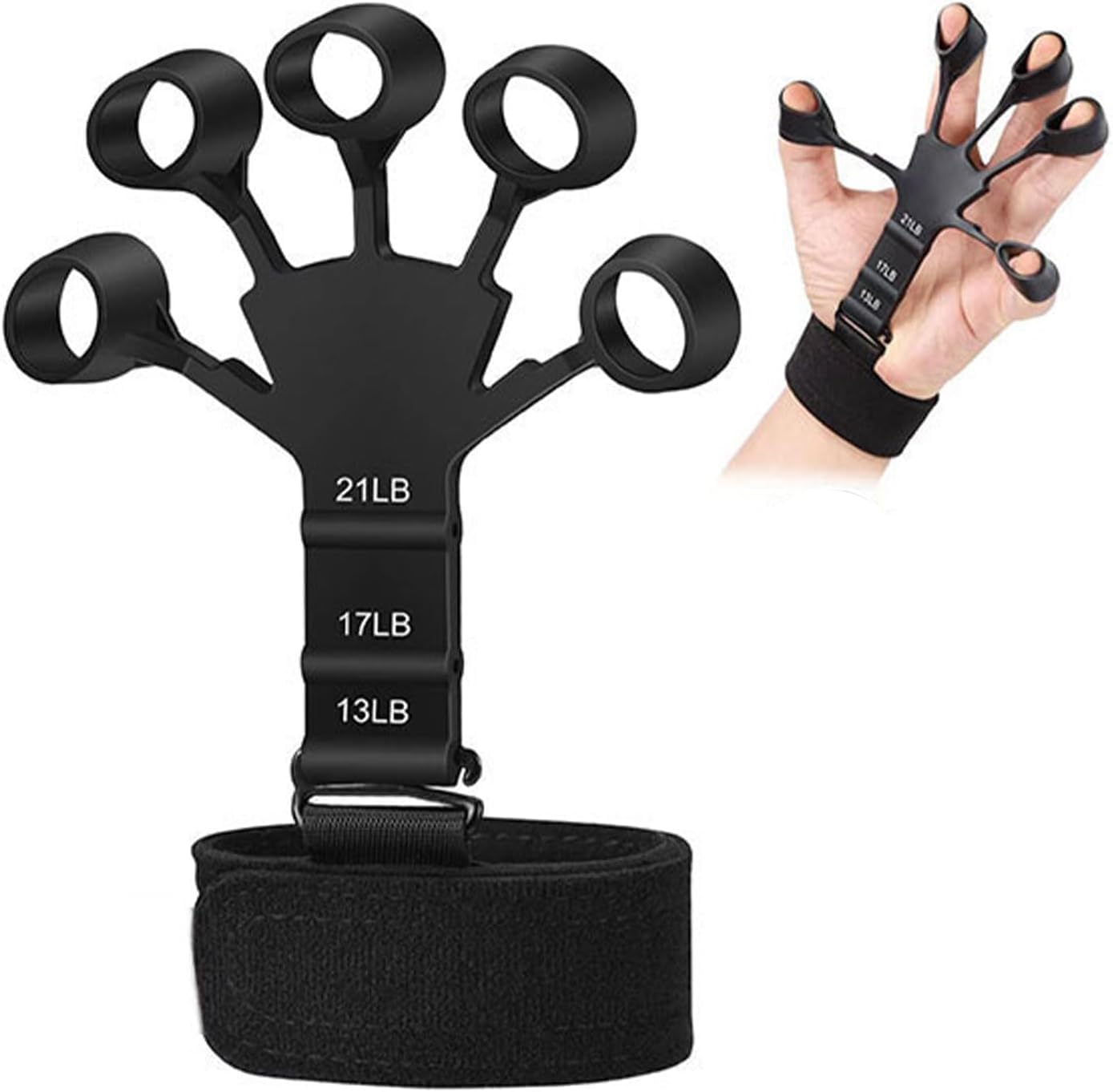 Adjustable Finger Stretcher Finger Strengthener, Gripster for Veins, Hand Exerciser, Grip Buddy Strength Trainer.