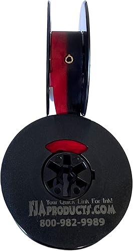 Miniatura 2 de Cinta universal para máquina de escribir, cinta de tinta negra y roja de 1/2 pulgada de ancho con ojales en carrete de 2 pulgadas