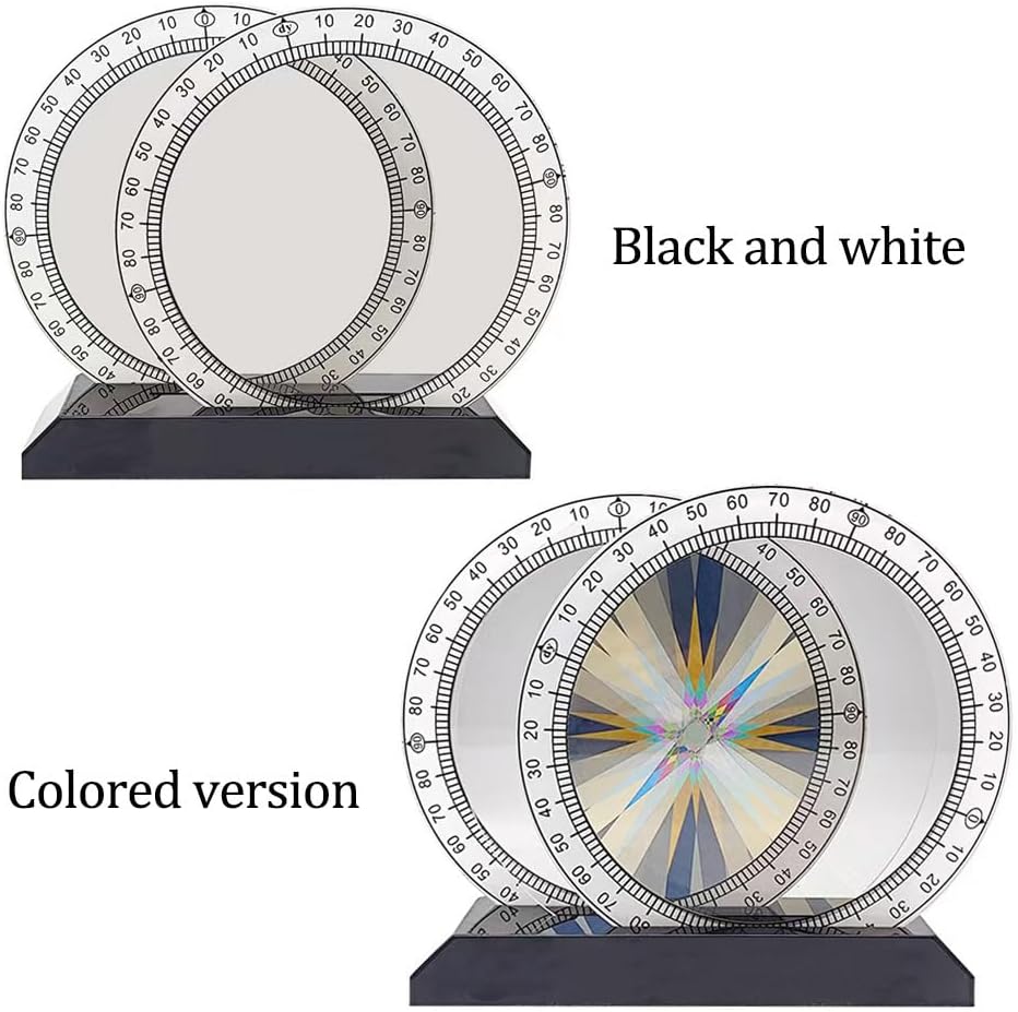 Polarization Demonstrator Apparatus, Polarizer Teaching Equipment, Physics Optics Testing Instrument for University & Advanced Science Courses (Colored Version)