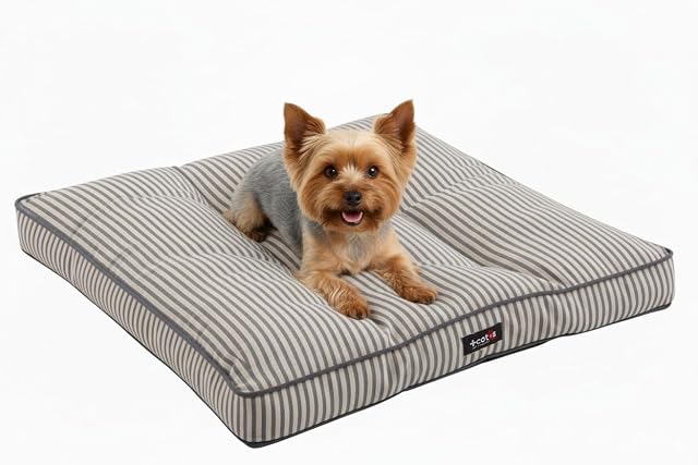 Cama Perro Pequeño - Colchoneta Jacquard Elegante Tacto Nube - Suave Cálida y Sofisticada